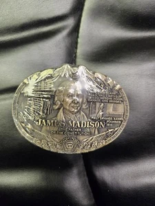 James Madison President Limited Edition Belt Buckle Father Of Constitution - Picture 1 of 3