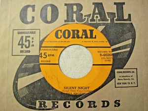 45-rpm-Coral records / Ames Brothers / Silent Night / Adeste Fideles / NM / 1950 - Picture 1 of 3