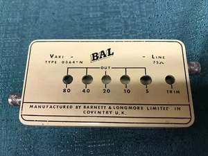 Vintage Barnett & Longmore LTD. Vari-BAL-Line Type 0364-N 75 ohm - Picture 1 of 6