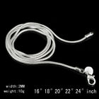 925 Sterling Solid Silver Snake Chain Men Women Necklace 16-24 Inch Personality