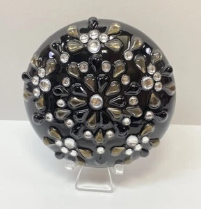 Mandala Bling nero - Pietra fatta a mano dipinta a mano - ASO YouTube - di JaDeL - Foto 1 di 5