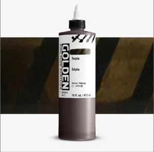 Golden High Flow Acrylic Paint - Sepia - 16oz - Picture 1 of 1