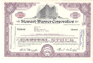Stewart Warner Corporation - 100 shares - Chicago, Illinois, USA, 14. Dez. 1966
