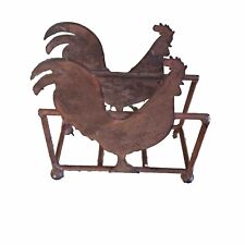 Rustic Iron Chicken Napkin Holder, Farmhouse, Countrycore Style