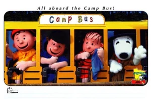 Knott's Camp Snoopy Mall of America Camp Bus Charlie Brown, Linus, Lucy Postkarte - Bild 1 von 2