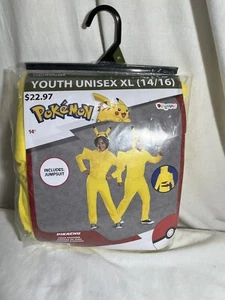 Pokemon Pikachu Costume New In Package Youth Unisex XL Extra Large 14-18 - Picture 1 of 4