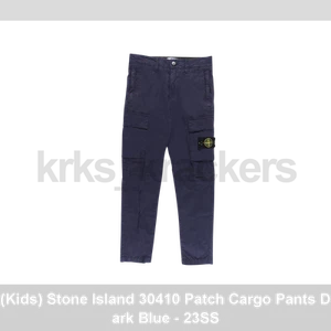 (Kids) Stone Island 30410 Patch Cargo Pants Dark Blue - 23SS - Picture 1 of 1