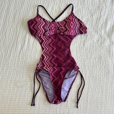 Nuevo Traje de Baño Prana Para Mujer XS Púrpura Vino Adrie Ravi Una Pieza Halter Foto 1 de 4