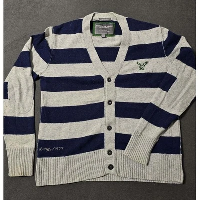 AE American E Outfitters мужской размер M винтажный крой кардиган на пуговицах опрятная шерсть - Изображение 1 из 4