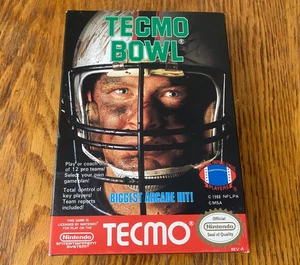 oval seal Tecmo Bowl complete in box nintendo nes game factory nr-MINT - Picture 1 of 9