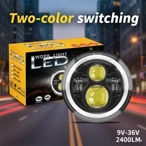 7Inch 4 Bead LED Headlight Kit For Jeep Wrangler Motorcycles/SUV/Yacht/ETC - Picture 1 of 8