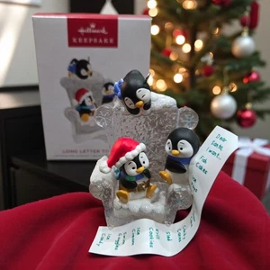 Carta Larga a los Pingüinos de Papá Noel - Sello Recuerdo Adorno de Navidad  - Imagen 1 de 6