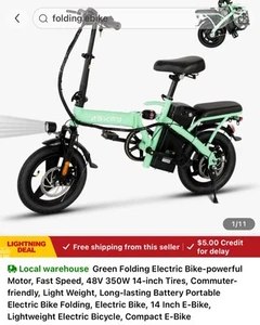 e bikes 14in 400 W 48 V Ship ๐บ๐ธ Only Certified UL 2849 Standards - Picture 1 of 5