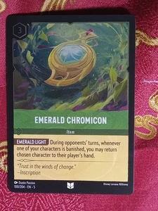 FOIL Emerald Chromicon 100/204 Shimmering Skies Disney's Lorcana TCg - Picture 1 of 1