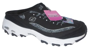 NEW Skechers D'lites Resilient Womens Black Leather Mules Slip On Sneakers 11 M - Picture 1 of 5