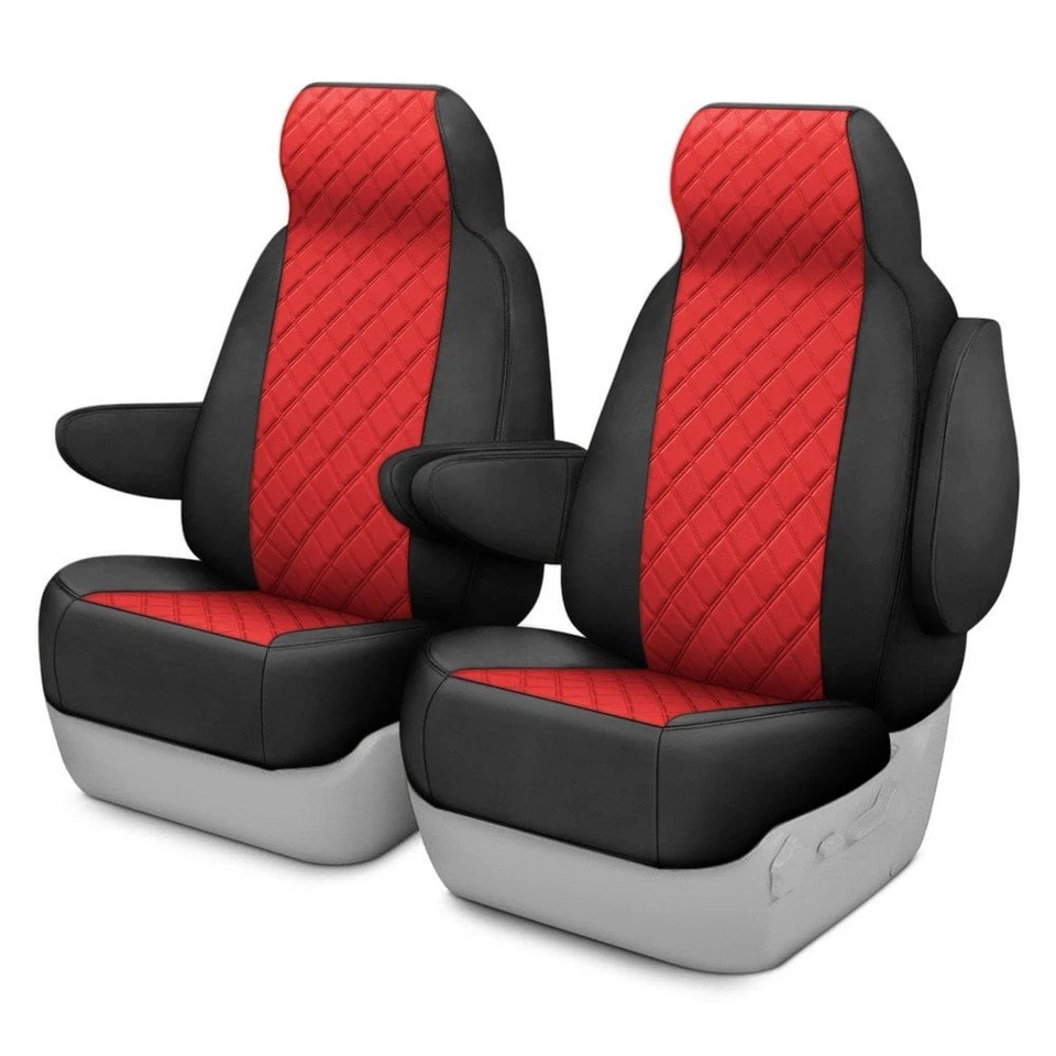 For Toyota Sienna 11-20 FH Group Neoprene 1st Row Black & Red Custom Seat Covers Foto 1 de 1
