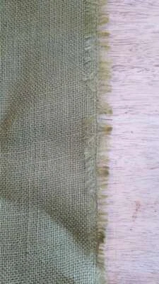 Burlap Jute Fibers Fabric Texture Cloth 58" Wide Sold by the yard apple green AA - Image 1 of 2