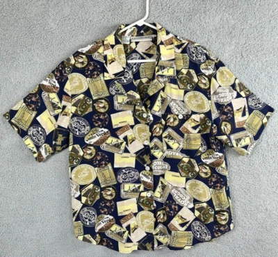 JH Collectibles Blusa Mujer 14 Marrón Botón Seda Viajes Londres Europa España Foto 1 de 4