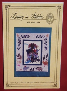 "Edredón NOAH'S ARK (26"" X 21"")" patrón, legado en puntadas #28, NUEVO (115) - Imagen 1 de 3