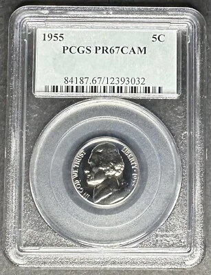 1955 Proof Jefferson Nickel PCGS PR-67 CAM, Buy 3 Items, Get $5 Off!! - Image 1 of 2