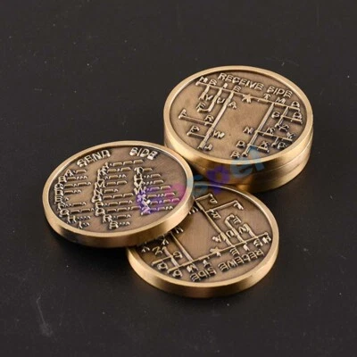 Key CW training coin Morse code training coin Novice amateur radio 1Pc - Image 1 of 4