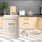 Metal Kitchen Flour/Rice Storage Tin Jar 3L With Decor