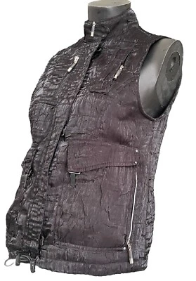 Chaleco Jamie Sadock Para Mujer XS Negro Gorpcore Golf Chaleco Múltiples Bolsillos con Cremallera Foto 1 de 4