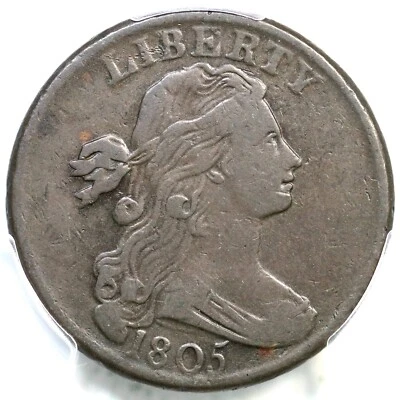 1805 S-268 R-3 PCGS VF 30 Draped Bust Large Cent Coin 1c - Image 1 of 3