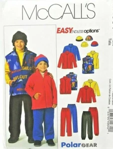 McCALLS M4964 NIÑOS NIÑO CHAQUETA DE LANA CHALECO PANTALONES SOMBRERO PATRÓN XS-S 3-6 - Imagen 1 de 2