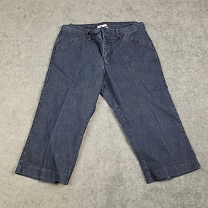 Lee Capri Shorts Womens 12 Petite Blue Denim Casual Outdoor Dark Wash - Picture 1 of 11