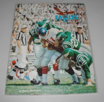 1966 Football New York Giants Philadelphia Eagles Magazine Guide Roster Program - Image 1 of 2
