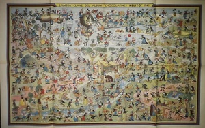 PÓSTER DE PERSONAJES DE WALT DISNEY, chocolates KELITO 1941, Argentina, Original - Imagen 1 de 5