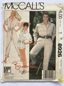 Vintage 1980s McCall's Pattern 8926 Misses Long or Short Jumpsuit Small UNCUT - Picture 1 of 3