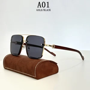 Trendy 2023 Square Sunglasses for Men & Women - Vintage Shades - Picture 1 of 13