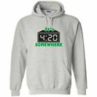 It's 420 Somewhere Alarm Clock Cannabis Hoodie Sweatshirt Stoner Marijuana Gas