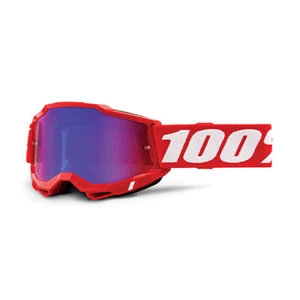 MASCHERA 100% ACCURI 2 RED - LENTE A SPECCHIO ROSSO/BLU - Foto 1 di 2
