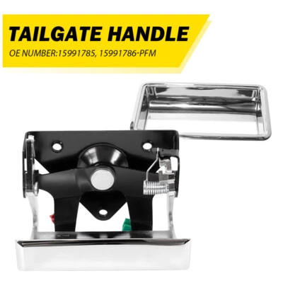 Tailgate Handle & Bezel For 1988-2000 Chevrolet GMC C/K 1500 2500 3500 Chrome - Image 1 of 4