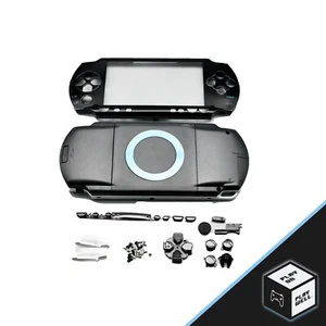 PSP 1000 Faceplate Shell Housing Full Housing Case w/ Buttons - Black - Picture 1 of 7