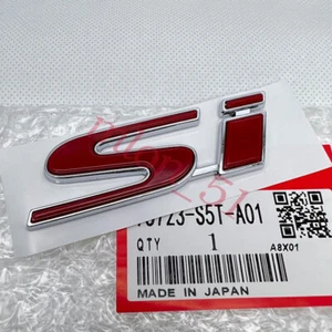 EMBLEMA CALCOMANÍA INSIGNIA INSIGNIA DEL EMBLEMA DE LA PARRILLA DEL MALETERO DEL PARACHOQUES ROJO SI PARA HONDA CIVIC/EG/EP3/FG2 - Imagen 1 de 4