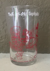 VINTAGE WELCH'S FLINTSTONES GLASS- THE BEDROCK PET SHOW - ca 1960s - Picture 1 of 9