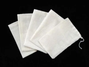 100/1000/5000 Natural Cotton Muslin Drawstring Bags Bath Soap 3X4 - Picture 1 of 6