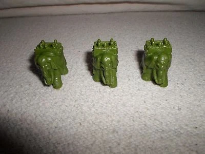 *Part Only Risk GodStorm Board Game 3 Green Celtic War Elephants Replacement Lot - Image 1 of 4