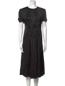 Marc Jacobs Evening Black Logo Dress Embellished w Sequins Flowers size 10 US - Picture 1 of 8