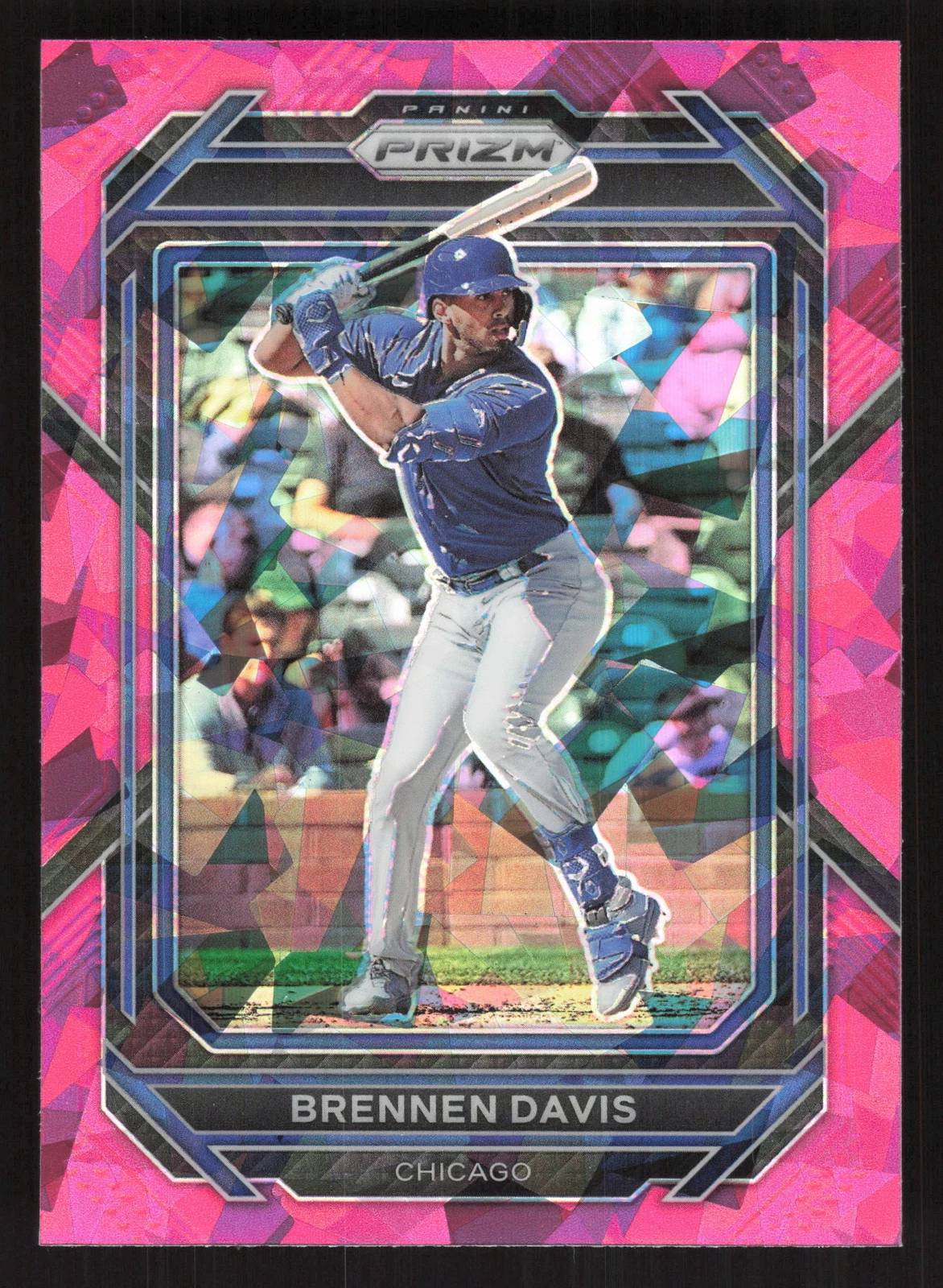 2023 Panini Prizm #54 Brennen Davis Pink Ice Prizm Chicago Cubs