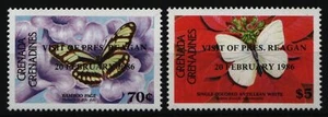 Grenada-Grenadine 1986 - Michel n. 746-747 ** - MNH - Farfalle / Farfalle - Foto 1 di 1