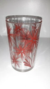 Swanky Swigs Vintage Juice Glass Red Flower  - Picture 1 of 1
