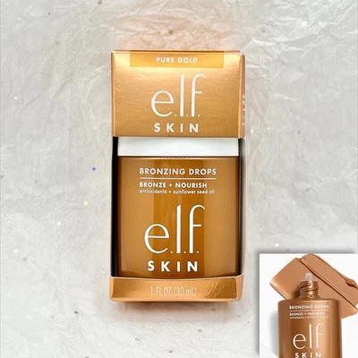 e.l.f. Elf Skin Bronzing Drops PURE GOLD  Bronze 2 1oz/30ml NWB - Image 1 of 4