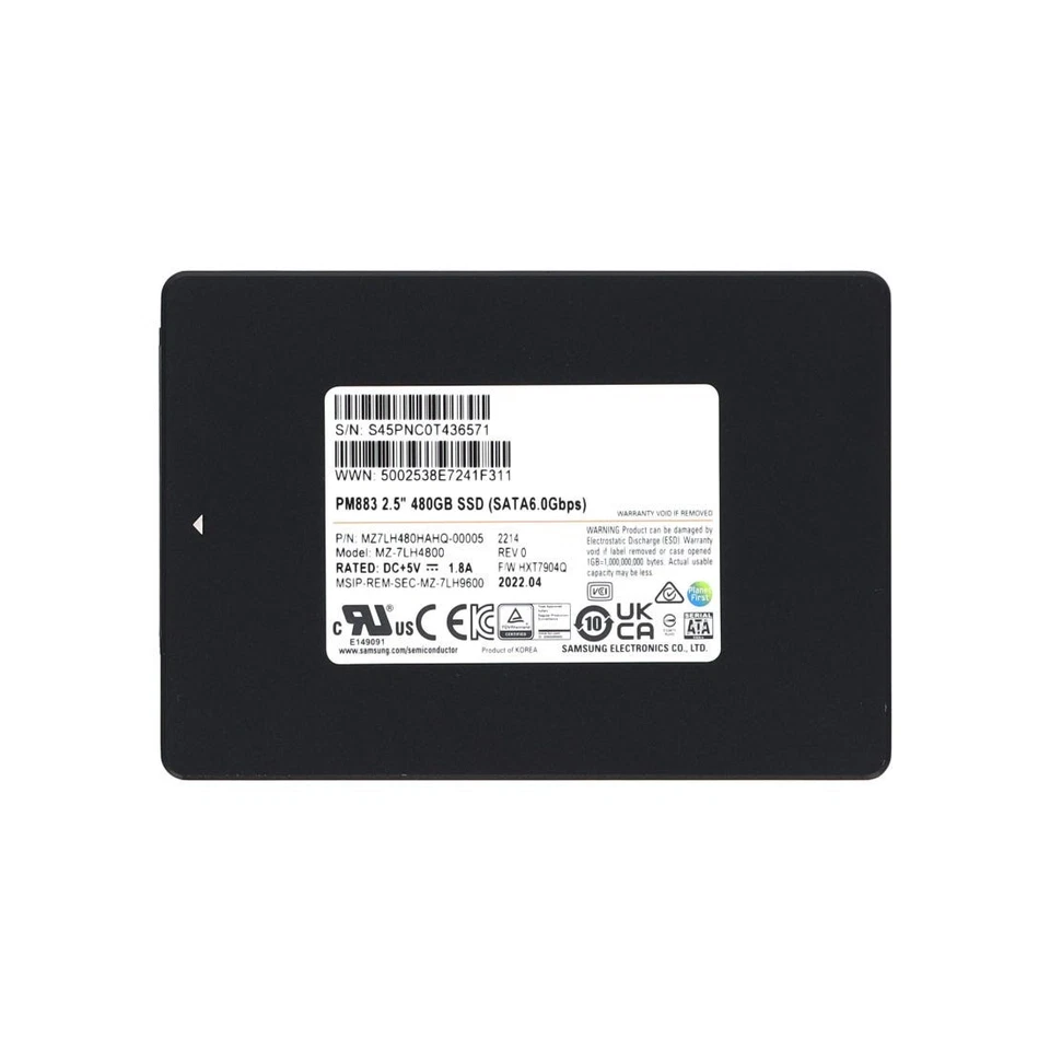 Server SSD PM 883 480 GB - Bild 1 von 1