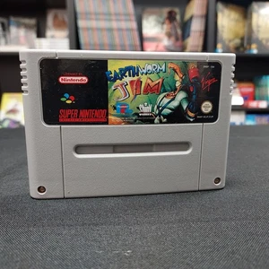 Earthworm Jim Super Nintendo SNES Cartridge Pal EUR - Bild 1 von 2