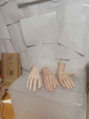 Lote De 4 Manos Derechas Manican Metal Vintage Foto 1 de 3